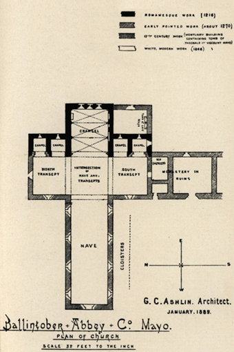 Ballintubber Abbey 02 – Plan (1888)